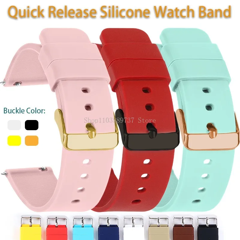 Best Online For Silicone 14 mm Wristwatch Band 1M-DV01W_K0028444 main image 0
