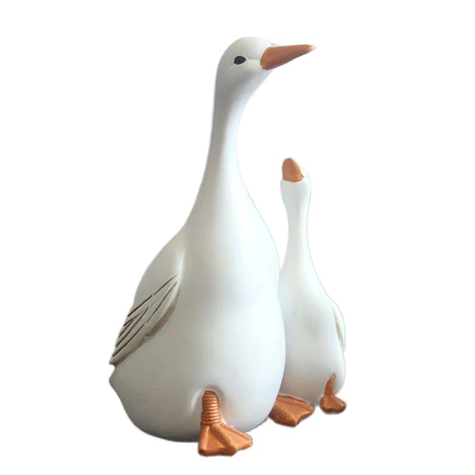 Fun Cute Duck Resin Statue Mother And Son Duck Decor For Home Decoration