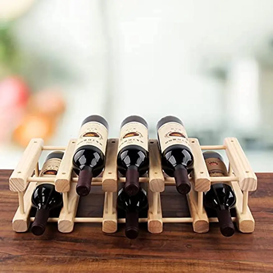 

Wine Bottle Display Stand,Solid Wood 20-Bottle Wine Rack for Home Furnishings and Decorations Christmas,Birthday Gifts