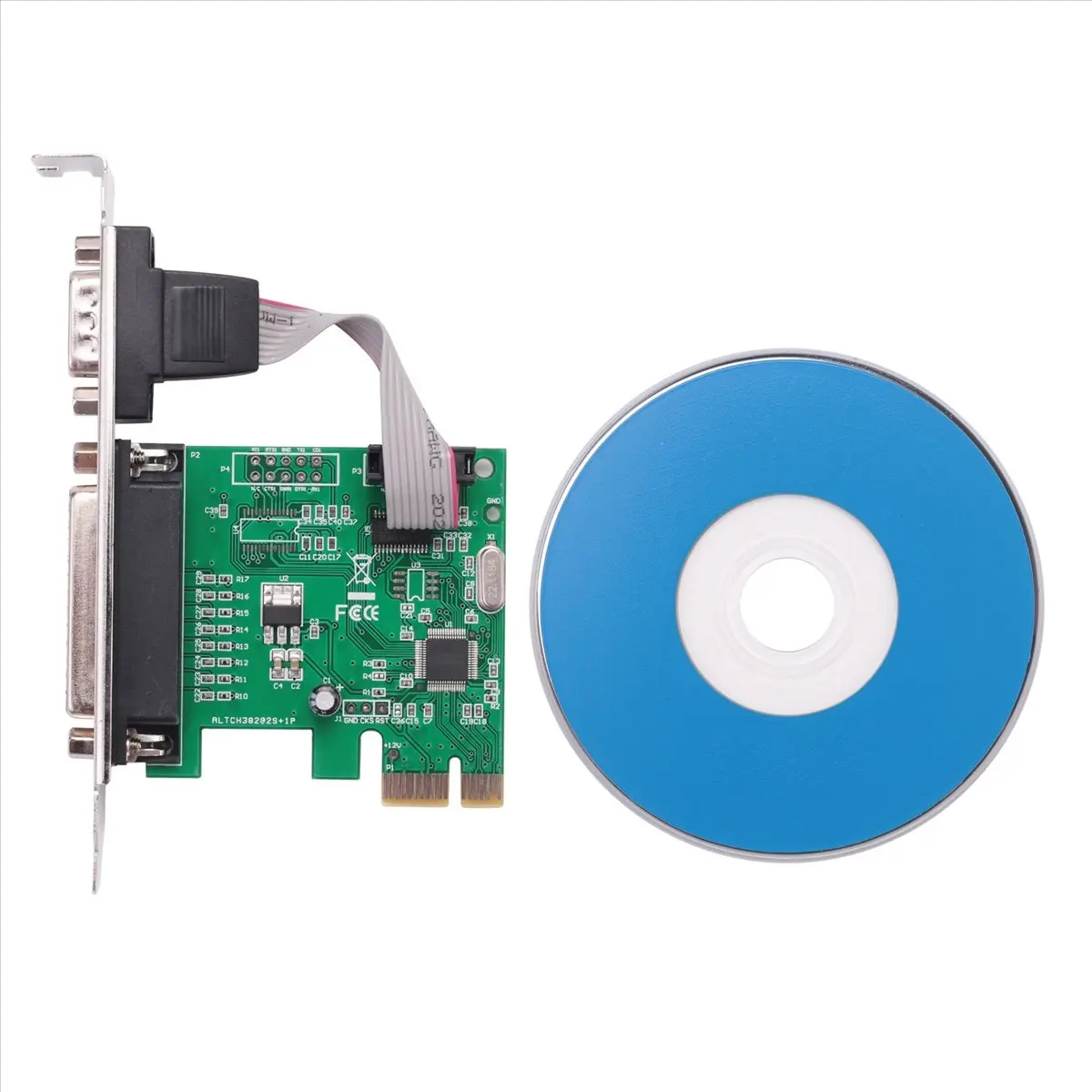 A003 RS232 -232 직렬 포트 COM 및 DB25 프린터 병렬 포트 LPT - PCI-E PCI Express 카드 어댑터 변환기 WCH382L 칩