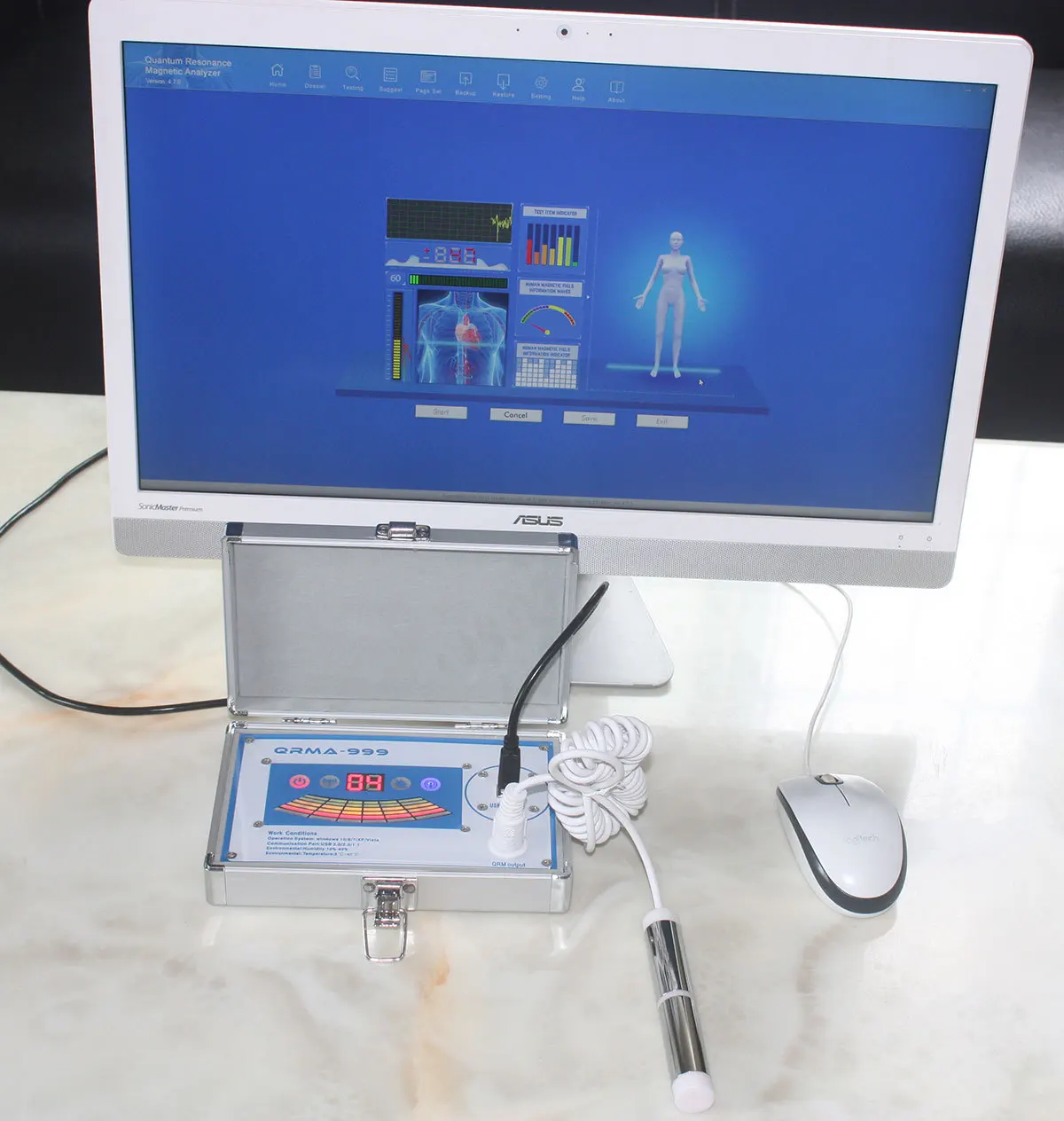 QRMA-999 Quantum Health Sub-health Analyzer Magnetic Resonance Analyzer Full Body Checking Set With 54 Reports