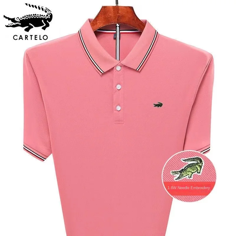 

CARTELO New Summer Polo Shirt Men High Quality Men's Short Sleeve Embroidered Top Stylish Breathable Business Casual T-shirt for