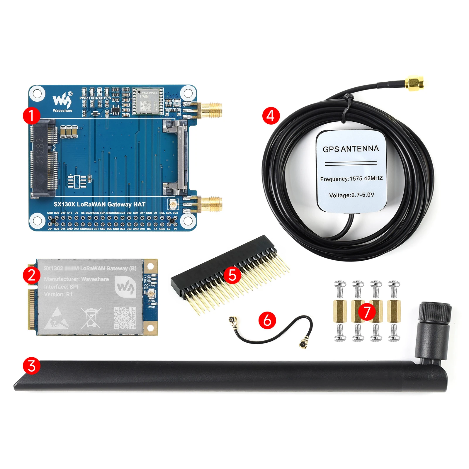 868Mhz 915Mhz Lorawan Gateway Modulo Gps Hat Starter Kit Per Rpi Raspberry Pi Zero 2 W Wh 3 3B Plus 4 Modello B 5 Scheda Di Espansione