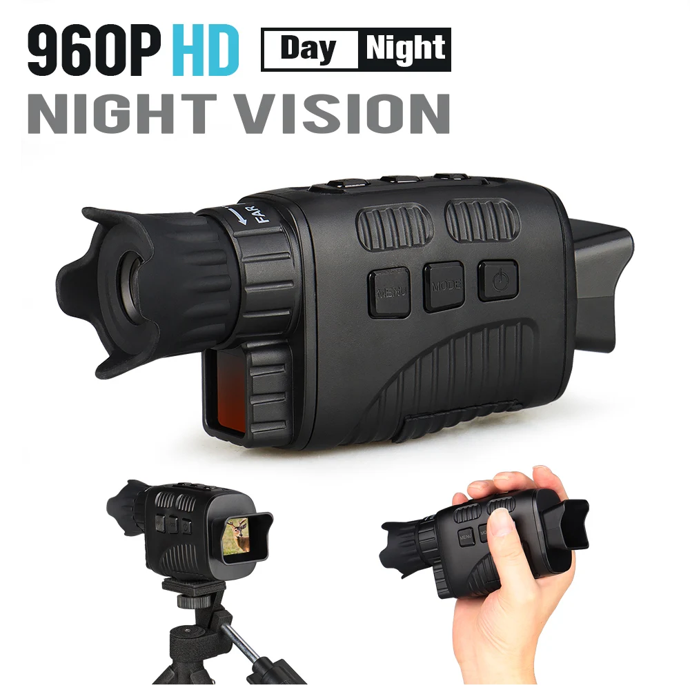 

Hot NVG 960P Wildlife Observation Telescope 4X Zoom Monocular HD Night Vision Digital Camcorder Security Scouting Game Scope