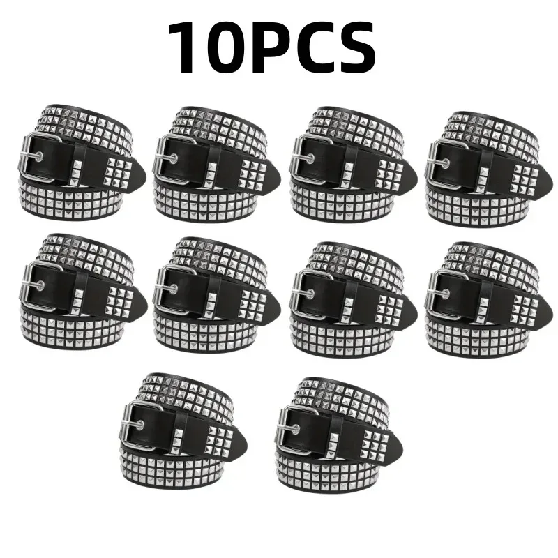 Punk Pyramid Studded Belt - Unisex Fashion Accessory