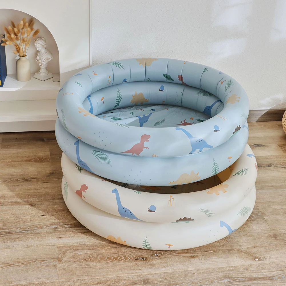 Vintage Striped Inflatable Pool PVC Thickened Baby Swimming Pool Portable Puncture-Resistant for Household Garden Outdoor Beach