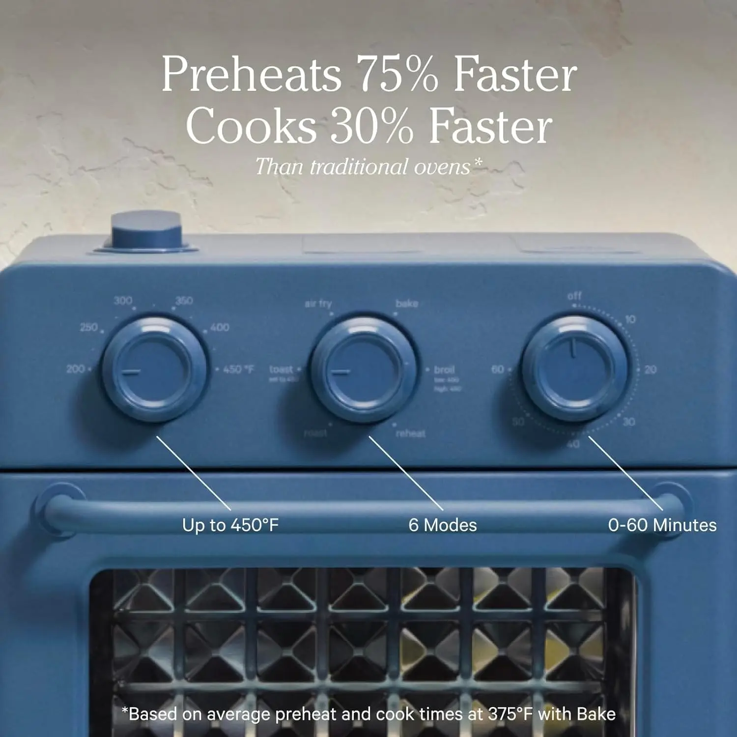 Our Place Wonder Oven | 6-in-1 Air Fryer & Toaster Oven with Steam Infusion | Compact,  Friendly, Fast Preheat, 4