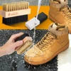 Dual Sided Sneaker Shoe Cleaner Brush Set Shoes Clean Brush Kit Both Boar and Plastic Bristles 5