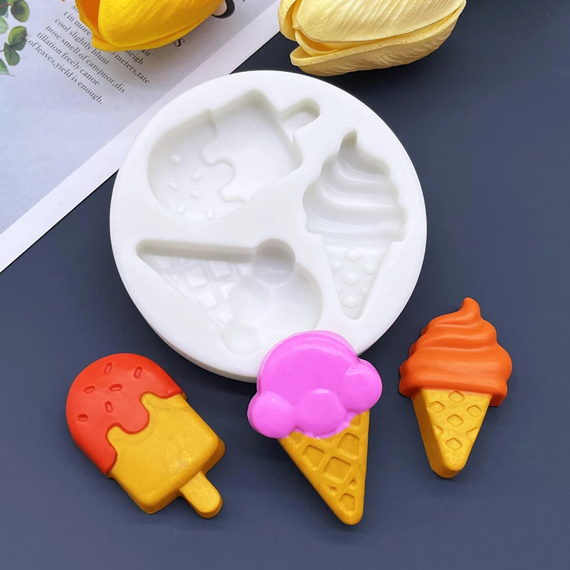 Ice Cream Shape Silicone Mold Fondant Cake Decorating Mould Chocolate Candy Cupcake Tra... - SKU ICSM1010 - UGI Packaging