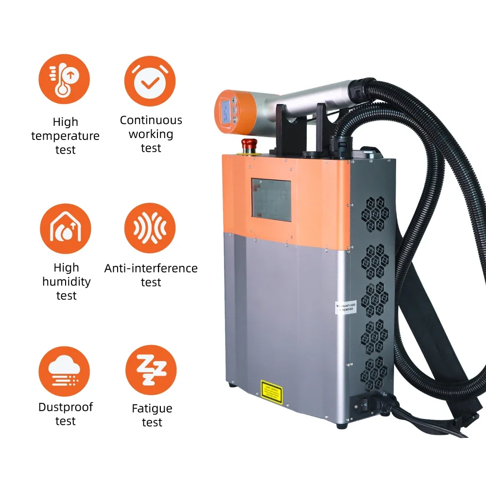 Kindlelaser 100w Mopa Pulse Laser Cleaning Machine Backpack Handheld Laser Cleaning Machine Rust Oil Paint Metal Removal Machine 2