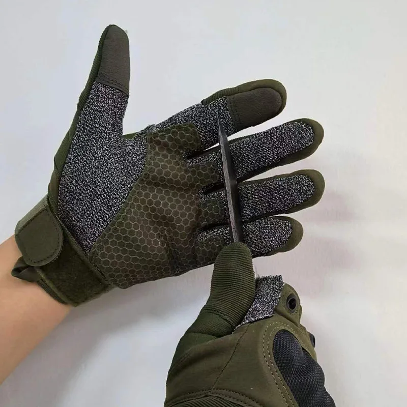 Level 5 Protective Gloves Anti-Cut Anti-Static Touch Screen Compatible Gloves Green Steel Wire, Metal Mesh Safety Cut-Resistant