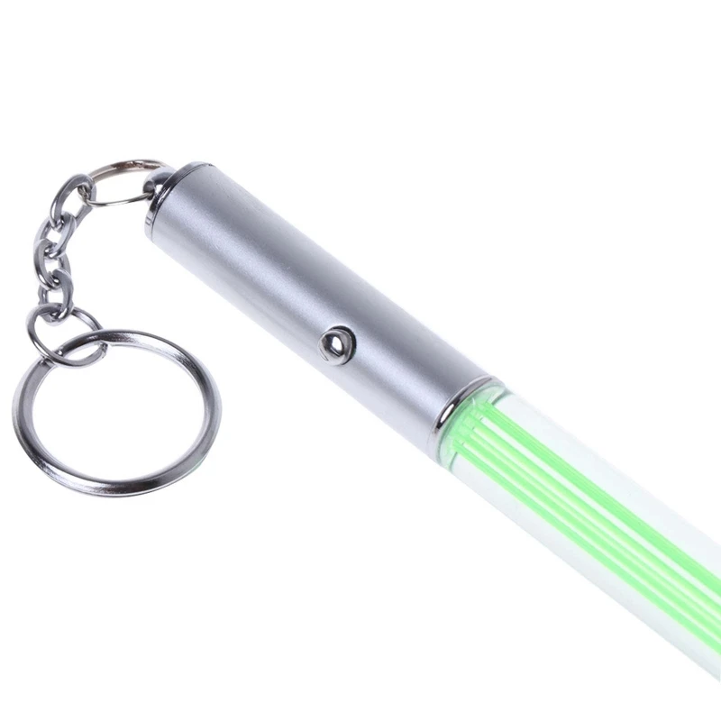 Durable Glow Pen Flash Torch Magic Wand Stick Lightsaber LED Light Keychain New