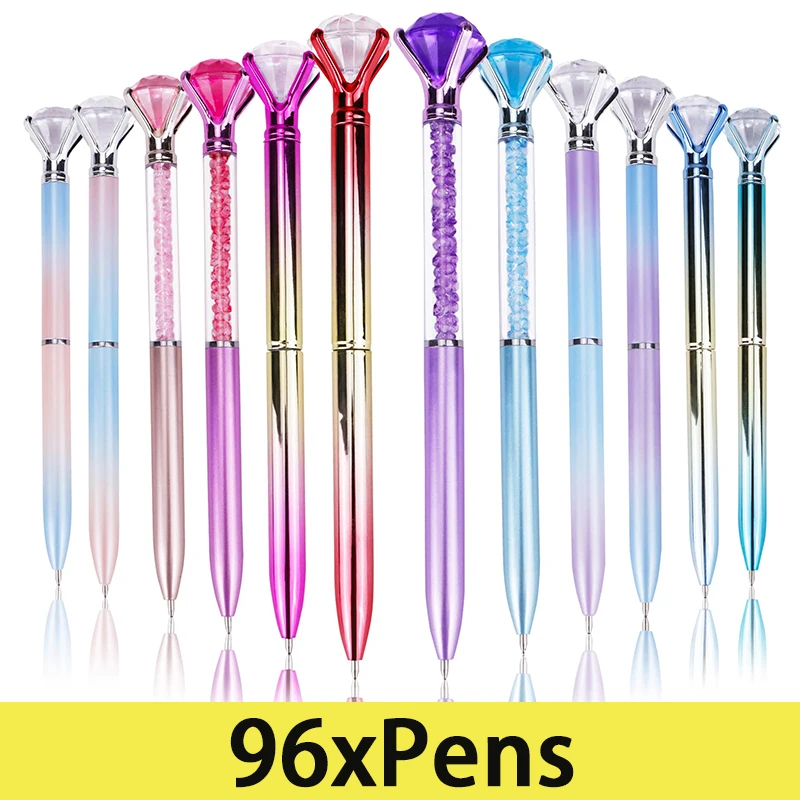 

96Pcs Diamond Pens with Crystal Fancy Pens for Women Ballpoint Pens Gift for Bridesmaid Kids Friends, Pretty Bling Cute Pens