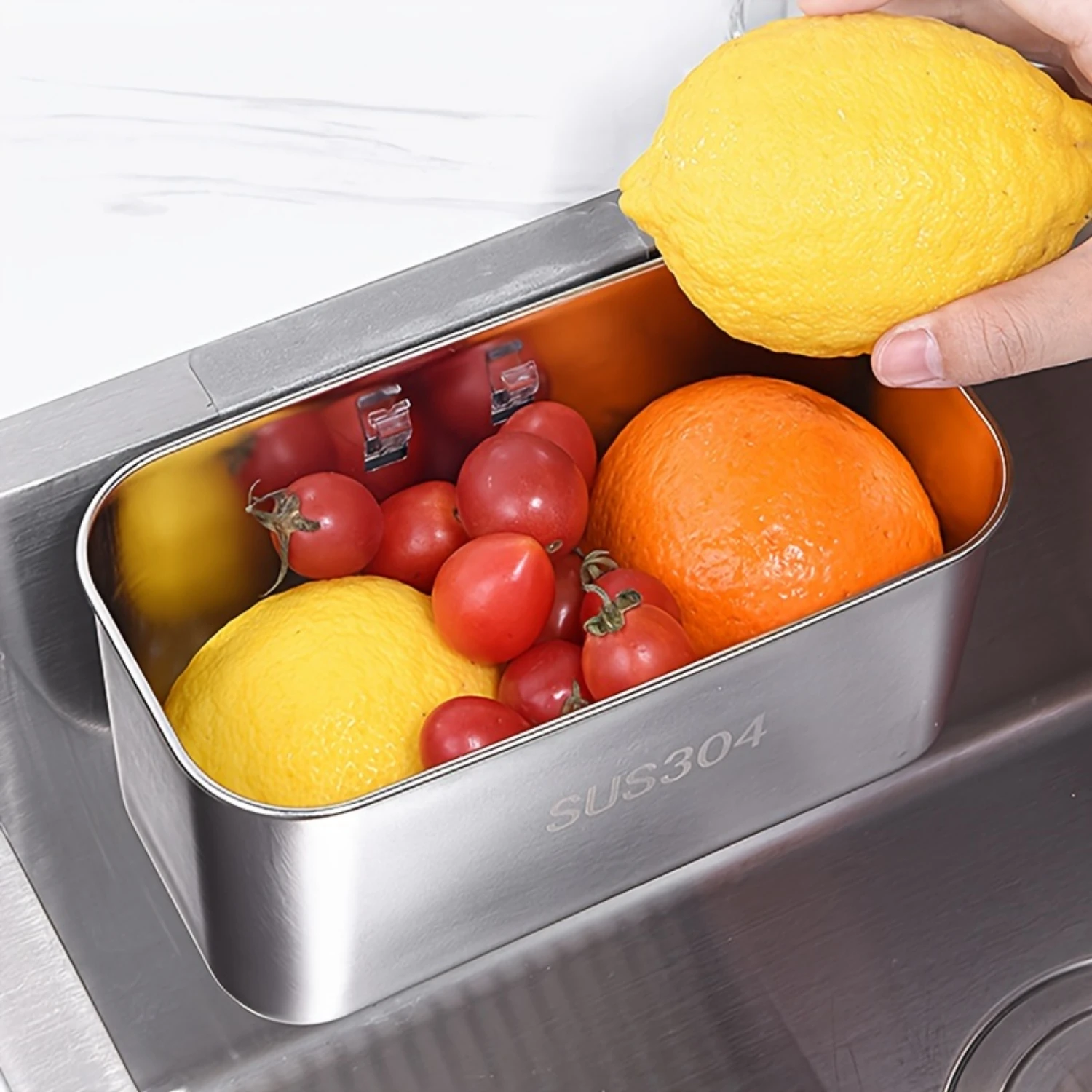 1pc, Kitchen Sink Drain Basket, Sink Basket, Hanging Drain Fruit And Vegetable Washing Kitchen Filter K