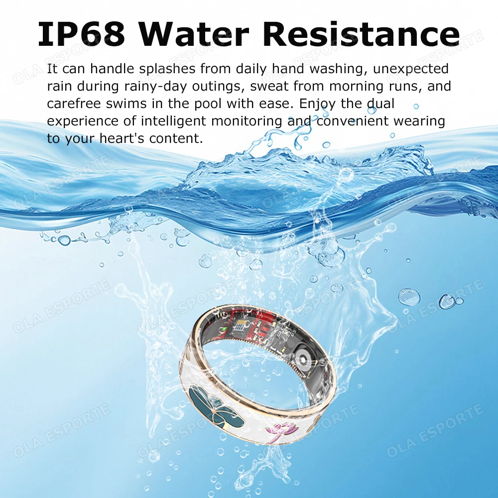 2026 New Color Enamel Craftsmanship Smart Ring Women For Android&IOS 5ATM Waterproof HRV Test Health&Sleep Monitoring Man Gifts 6
