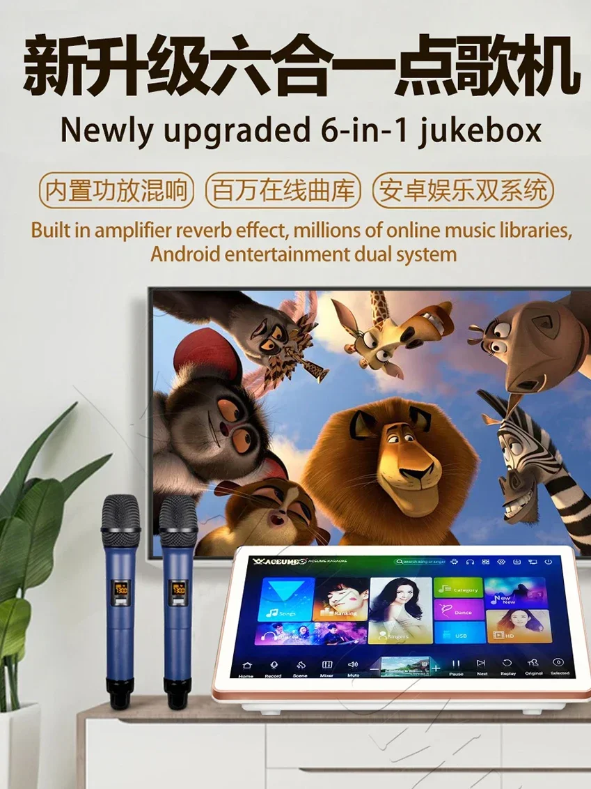 DAM100-16TB HDD 303K Chinese Madarin Cantonese English Vietnamese Thai Songs 19" Touch screen karaoke player Cloud Download