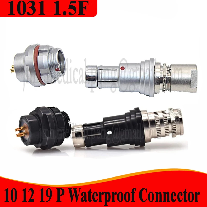 

Compatible Fischer 1031 1.5F 10 12 19 Pins Short Push-pull Self-locking Round Plug Socket Half-moon Positioning Pin Connector