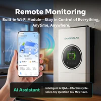 Convertisseur solaire hybride SANDISOLAR 4.2KW PLUS 24V 5200W Onde sinusoïdale pure 120A MPPT Hors réseau Parallèle WiFi APP 3