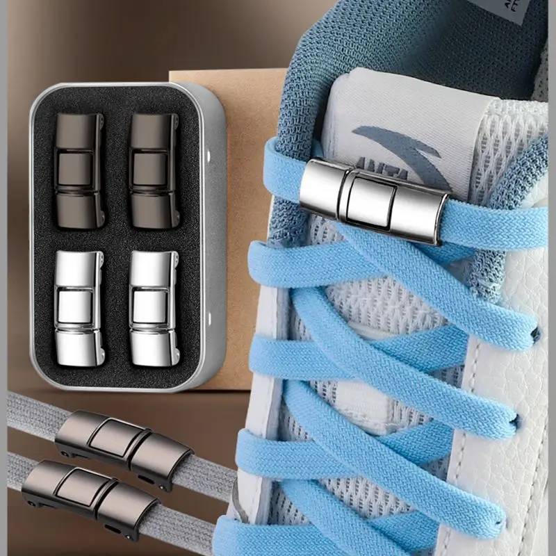 

Insert Press Lock No Tie Shoe Laces Without Ties 8mm Flat Shoelaces Sports Elastic Laces Sneakers Kids Adult Running Shoelace