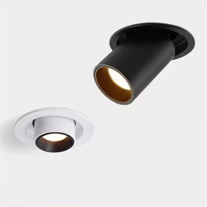 1Pcs LED Aluminum Recessed Rotating Downlight 9W12W15W18W20W24W Epistar Chip COB Spot Light Ceiling Lamp AC85-265V