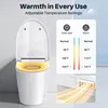 Smart Toilet with Built-in Tank & Bidet Auto Open/Close Foot Sensor Flush Dryer Heated Seat Soft Close Elongated 2