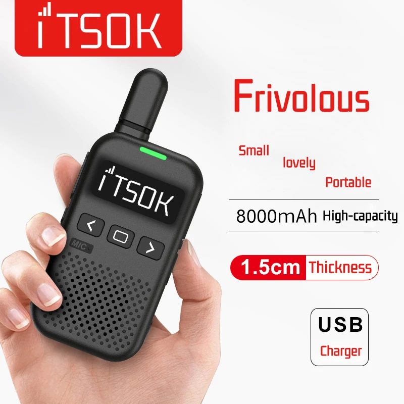 

2pcs New Mini Toy Itsok M1 1~5 Km UHF Kid Gift Tablet Colorful Fuselage Two Way Radio Walkie Talkie Long Range CB