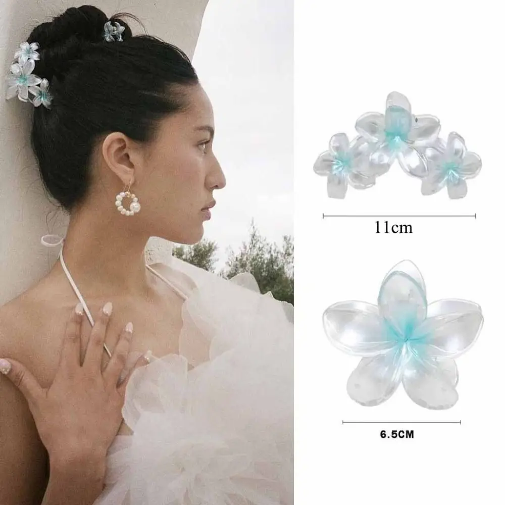 Fermaglio Per Capelli Frangipani Sfumato New Plumeria Ins Style Claw Clip Flower Hairpin