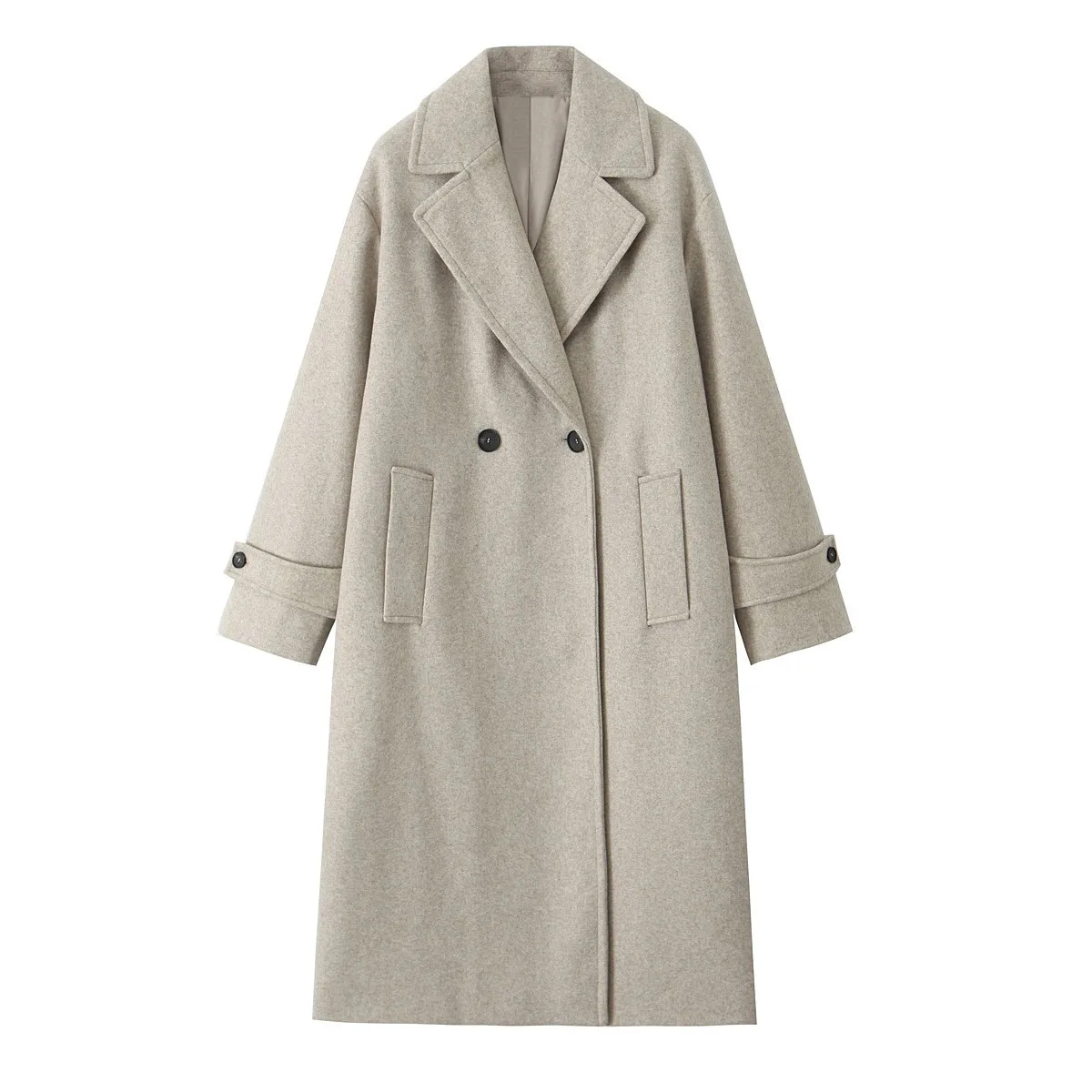 2024 Autumn New Women's Clothing Style Fashionable Tri color Luxury Loose Collar Long Sleeve Coat 4