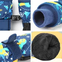 Winter Children Ski Gloves Thicken Waterproof Kids Gloves Snowboard Riding Snow Child Winter Gloves for Boys Girls 4-13Y 2