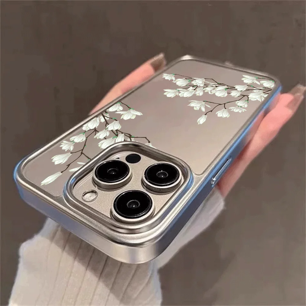 Matte Watercolor Peach Blossom Shockproof Phone Case - Anti-Fall Cover