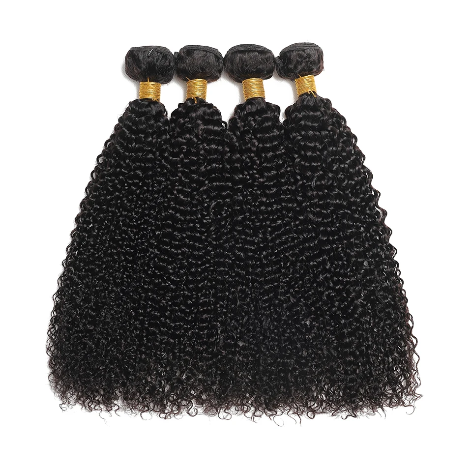 Burmese Hair Kinky Curly Bundle 100% Remy Hair Bundles Natural Color 10-30 Inch Virgin Human Hair Extensions For Black Women