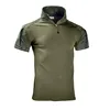 Men's Outdoor Sport Tactical T-shirt Breathable US T Shirts Combat Shirts Camo Hunt Shirts for Men Camping Hiking Climbing Tees 3