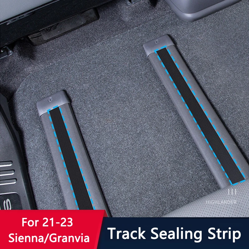 

QHCP Car Seat Track Sealing Strip Seat Slide Seal Strips Trim For Toyota Sienna Granvia 2021-2023 Waterproof Dustproof Accessory