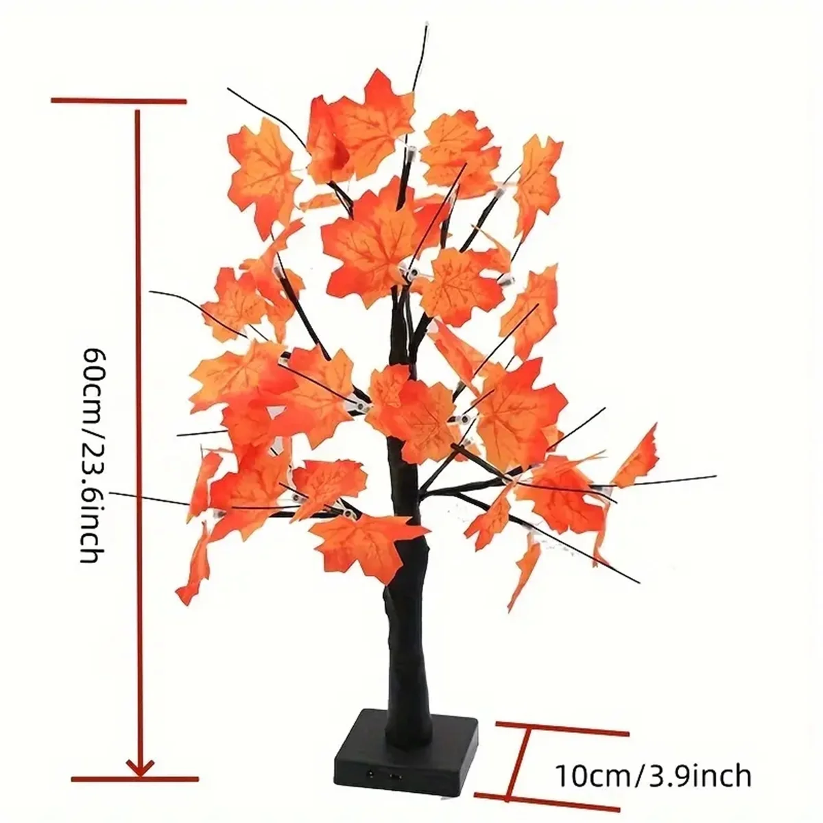 LED Maple Leaf Tree Night Light USB Battery-operated Garland Thanksgiving Tree Lamp Simulation Landscape Lamp Holiday Decor
