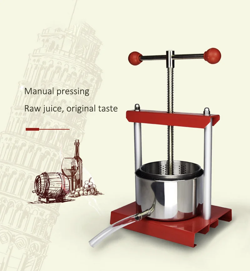 

Household Small Stainless Steel Juice Wine Press Manual Grape Press