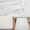 1pc 100% polyester high Deep snug fit Egyption Quality Fitted Sheet only Elastic Band Around Mattress Easy Care(no pillowcases) 5