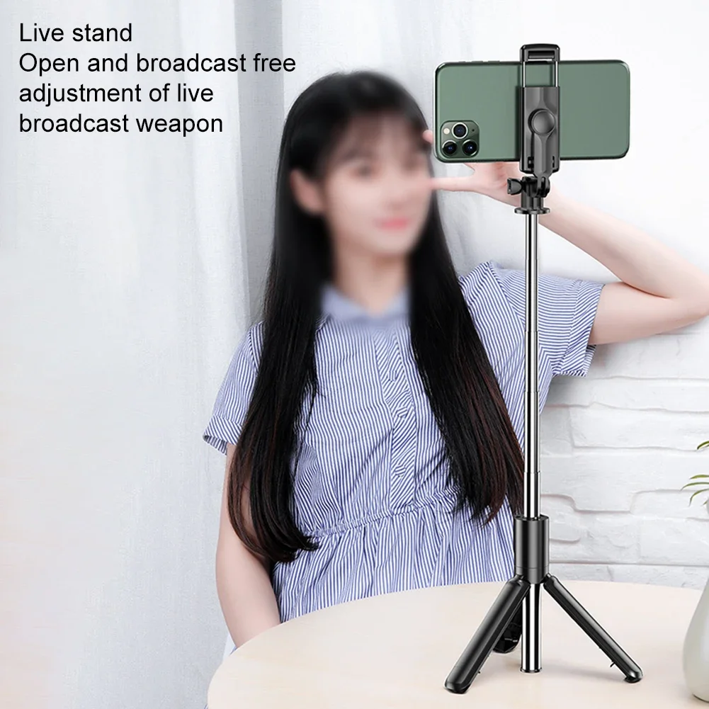 접이식 무선 셀카봉 삼각대, 블루투스 리모컨, 스마트폰 셀카봉, 휴대폰 삼각대, 360 도 회전