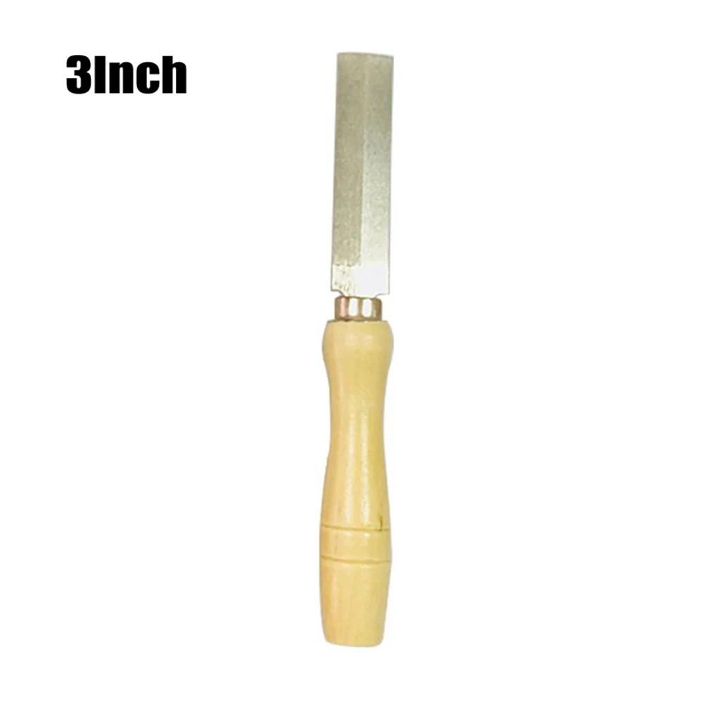 

3Inch Diamond Rhombic File High Hardness Wooden Handle Metal Diamond Wood Carving Files Woodworking Grinding Tool
