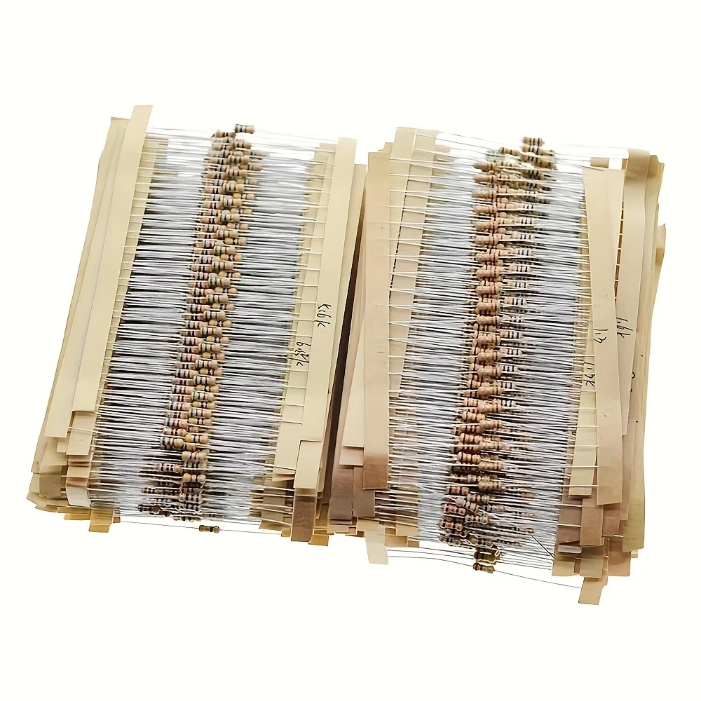 3120pcs 156 값 1 -10M 옴 1/4W 5% 탄소 필름 저항기 분류 키트 전자 부품