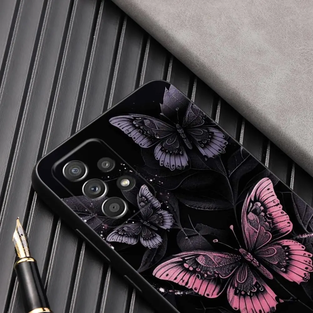 Elegant Black Butterfly Love Phone Cover - Stylish Protective Back Case