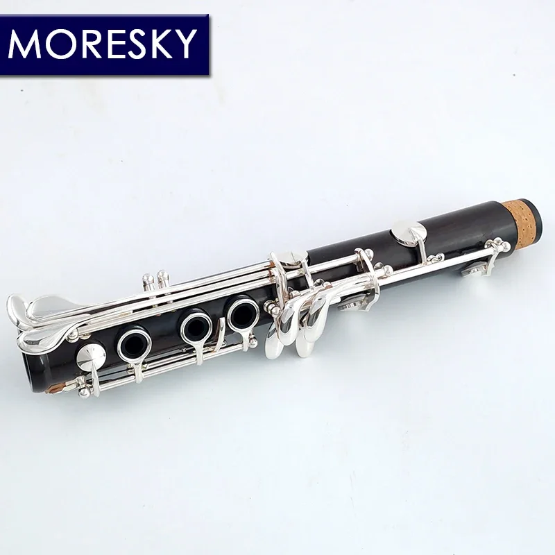 MORESKY Professional Ebony Clarinet A tune 17 Key Silver plated copper Clarinet In La MA68