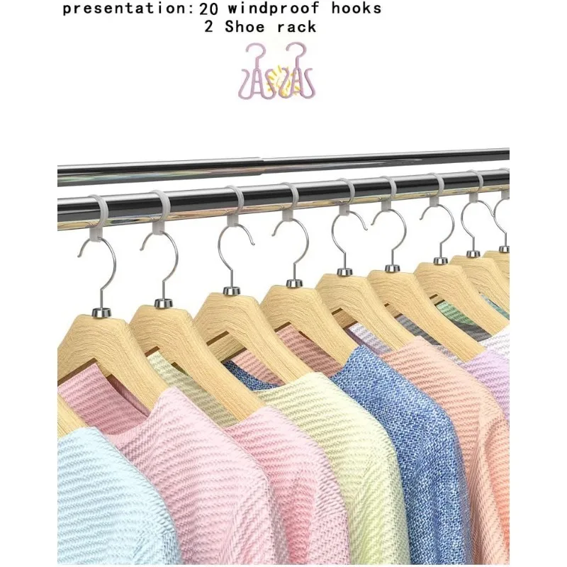 Clothes Drying Rack for Laundry Foldable Free of Installation Adjustable Stainless Steel Garment Rack 6