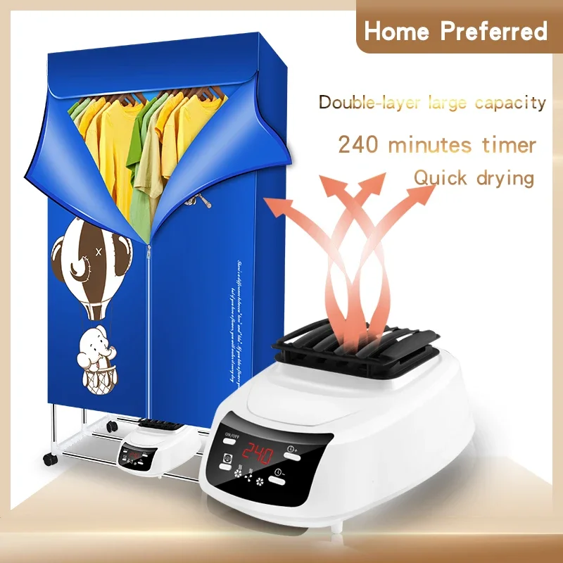 Electric Laundry Dryer Home Multi-function Electric Heated Aluminum Centrifuge Clothes Dryer Machine 6
