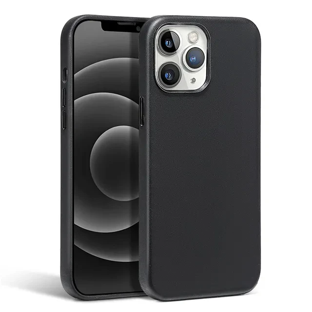Leather MagSafe Magnetic Phone Case with Animated Charging Feature