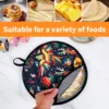 1/2Pcs 12inch Burrito Warmer Bag Circular Cloth Bag with Handle Insulated Microwave-Safe Fabric Holder for Pizza Bread Flour 6