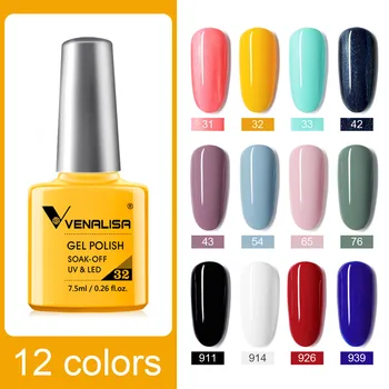 VENALISA Smalto gel per unghie 7,5 ml Glitter super lucidi Gellack Grande copertura Soak Off UV LED Semi permanente Bellezza per unghie Manicure 1
