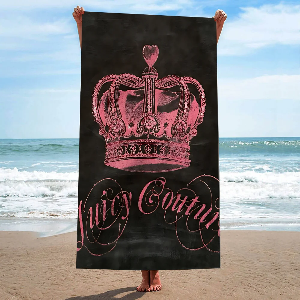 J-Juicy C-Couture Classic Vintage Big Microfiber Beach Towels Quick Dry Towel Sand Beach Towels For Travel Swim Pool Yoga 6