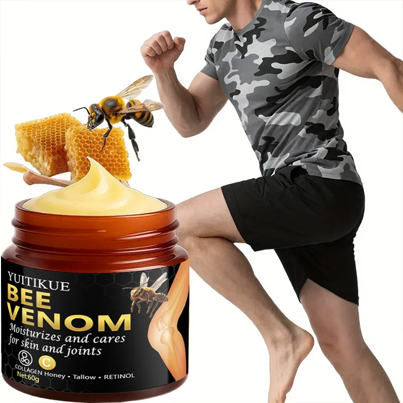YUITIKUE Bee Venom Joint Cream - Moisturizes and cares for skin and joints. Rich in collagen, honey, tallow - retinol.