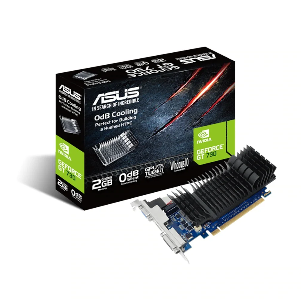 Видеокарта Asus NVIDIA GeForce GT 730 GT730-SL-2GD5-BRK 2 ГБ GDDR5 64 независимый настольный компьютер
