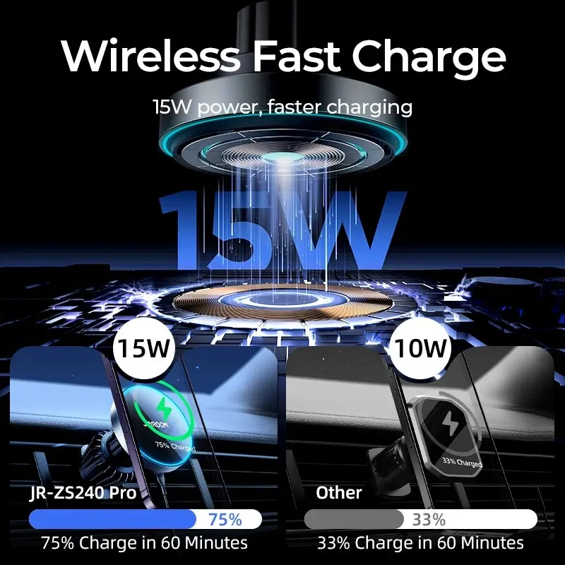 Joyroom Magnetic Car Phone Mount Wireless Fast Car Charger for thumbnail 3